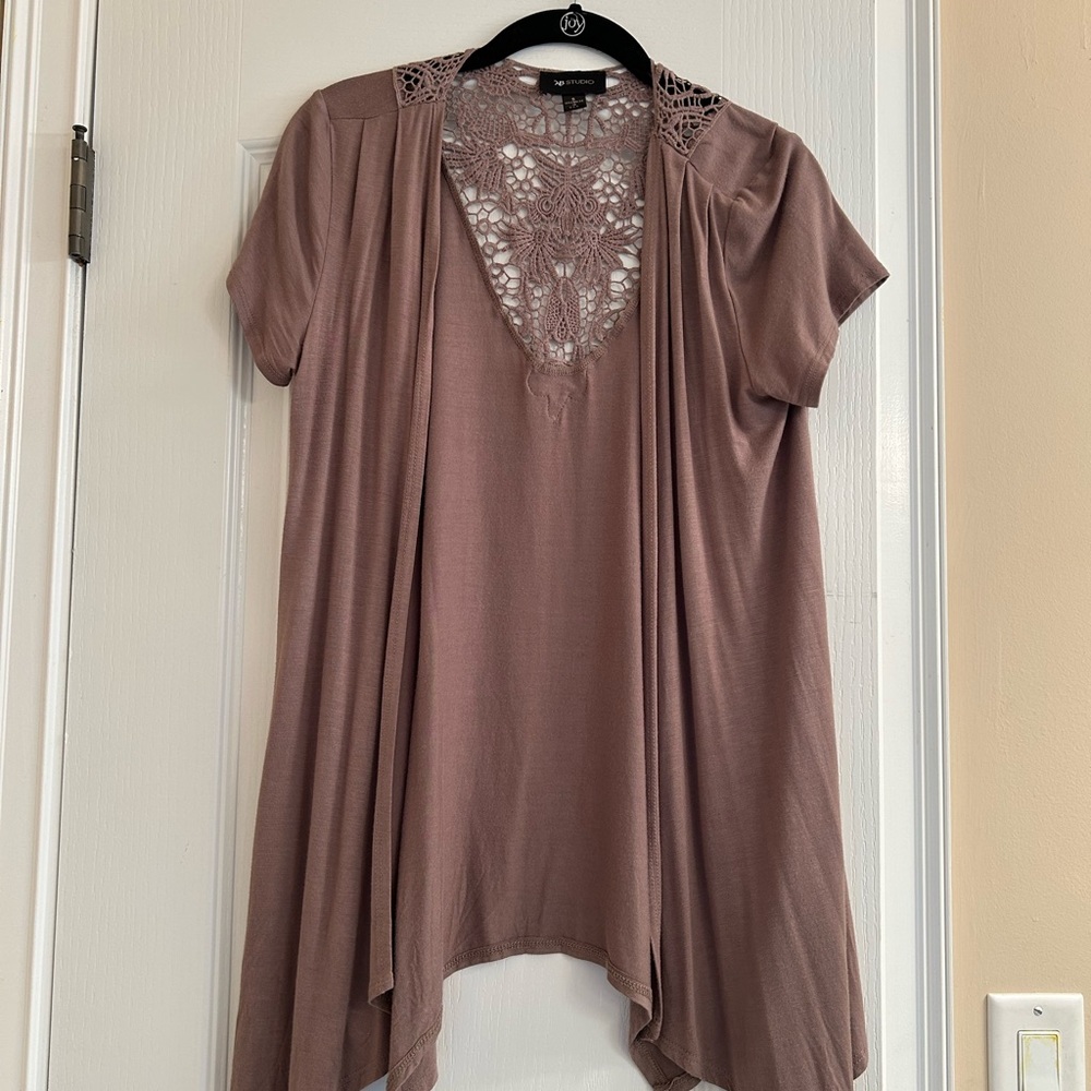 Women's thin Cardigan with Lace Detail size s